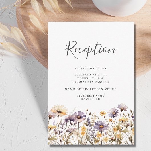 D'accompagnement Carte Boîtier de mariage floral violet