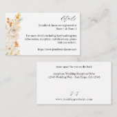 D'accompagnement Carte Boîtier Floral Beige & Orange (Devant / Derrière)