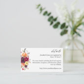 D'accompagnement Carte Boîtier Floral Chute Citrouille Blanc (Debout devant)