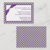 D'accompagnement Carte Boîtier Polka violet, vert et blanc (Devant / Derrière)