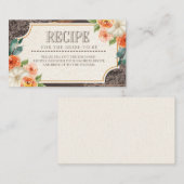 D'accompagnement Carte Boîtier Rustic Bois Lace Fall Recette (Devant / Derrière)