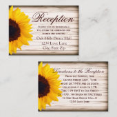 D'accompagnement Carte Boîtier Rustique De Mariage De Tournesol (Devant / Derrière)