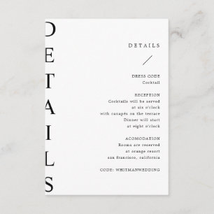 D'accompagnement carte boîtier ultra-moderne pour détails mariages