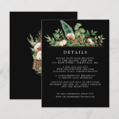 D'accompagnement Carte Botanique Rustique D'Hiver Mariage (Devant / Derrière)