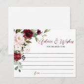 D'accompagnement Carte Burgundy Rose Conseils & Wings (Devant / Derrière)