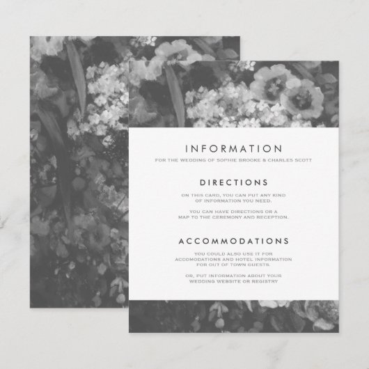 D'accompagnement Carte cachée élégante de mariage (Devant / Derrière)