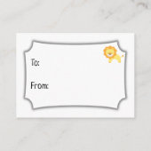 D'accompagnement Carte cadeau Baby shower simple avec Lion (Dos)