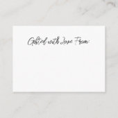 D'accompagnement Carte Cadeau de Mariage Simple Moderne pour Affich (Dos)