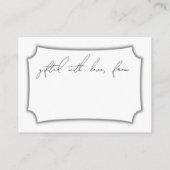 D'accompagnement Carte Cadeau de Mariée Moderne Simple pour Shower  (Dos)