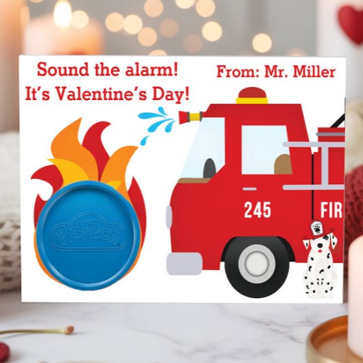 D'accompagnement Carte cadeau Firefighter Valentine's Play Doh
