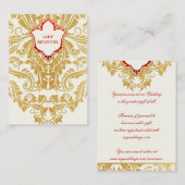 D'accompagnement Carte Cadeau Mariage d'or Fancy Flouris (Devant / Derrière)