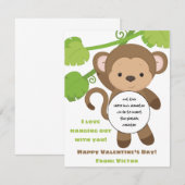 D'accompagnement Carte cadeau Monkey Valentine's Play Doh (Devant / Derrière)