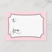 D'accompagnement Carte cadeau Pastel Pink Display Fête des mariées (Dos)