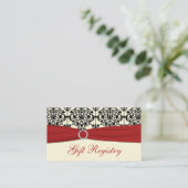 D'accompagnement Carte cadeau Red, Cream et Black Damask (Debout devant)
