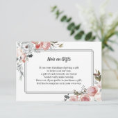 D'accompagnement Carte cadeau rose et chardon d'aquarelle Floral (Debout devant)