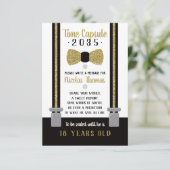 D'accompagnement Carte Capsule Anniversaire, Noir, Faux Or (Debout devant)