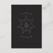 D'accompagnement Carte Celestial Union Mariage Détails (Argent) (Dos)