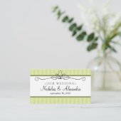 D'accompagnement Carte Chic Deco Lime Green Mariage Website Card (Debout devant)