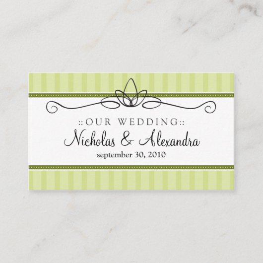 D'accompagnement Carte Chic Deco Lime Green Mariage Website Card (Devant)