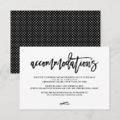 D'accompagnement Carte Chic Mariage Lettré À La Main (Devant / Derrière)