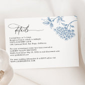 D'accompagnement Carte classique de Mariage bleu victorien Floral