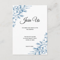 Carte classique de mariage floral