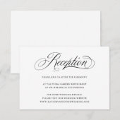 D'accompagnement Carte classique élégante de mariage de script (Devant / Derrière)