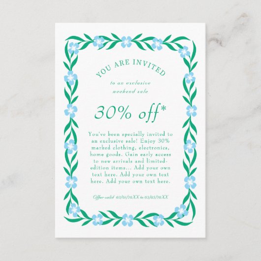 D'accompagnement Carte client marketing (Devant)