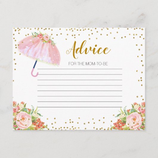 D'accompagnement Carte conseil Douches d'avril Apporter des fleurs (Devant)