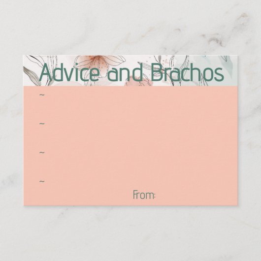 D'accompagnement Carte conseil florale de pêche (Devant)