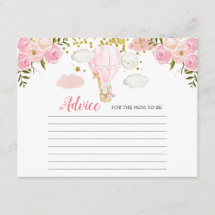 D'accompagnement Carte conseil Pink Hot Air Balloon Animaux jungle