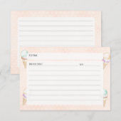 D'accompagnement Carte Crème glacée et recette Pois (Devant / Derrière)