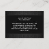 D'accompagnement Carte d'accueil Art déco Simplicité Noir & Blanc (Dos)