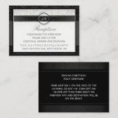 D'accompagnement Carte d'accueil Art déco Simplicité Noir & Blanc (Devant / Derrière)