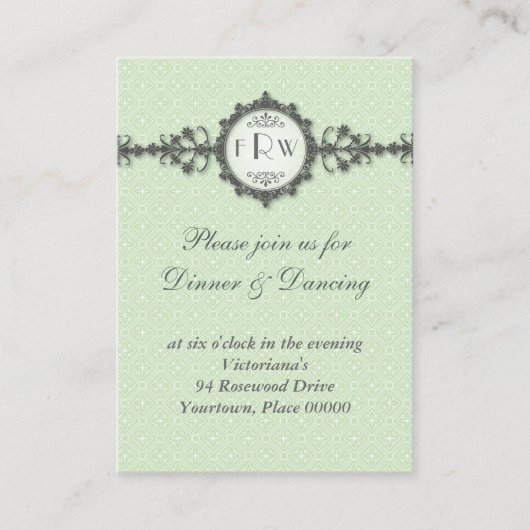 D'accompagnement Carte d'accueil de mariage Art Déco (Devant)