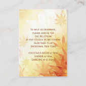 D'accompagnement Carte d'accueil de mariage feuille d'automne rouge (Dos)