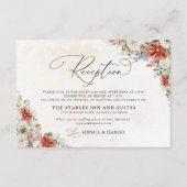 D'accompagnement Carte d'accueil de mariage Red Pinecone (Devant)