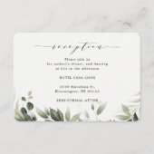 D'accompagnement Carte d'accueil Eucalyptus simple et défraîchie (Devant)