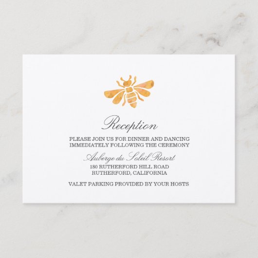 D'accompagnement Carte d'accueil Mariage d'Abeille Dorée (Devant)