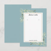 D'accompagnement Carte d'affichage à oreilles florales vertes (Devant / Derrière)