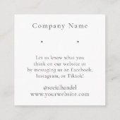 D'accompagnement Carte d'affichage de bijoux en pierre d'aquamarine (Dos)