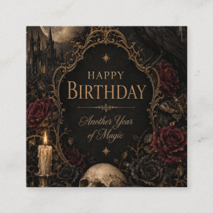 D'accompagnement Carte d'anniversaire gothique, Floral sombre, Papi