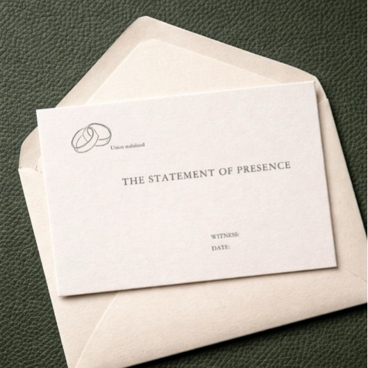 D'accompagnement Carte d'annonce de cérémonie civile – Mariage à la