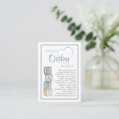 D'accompagnement Carte d'annonce de douche « Dusty Blue Display » p (Debout devant)