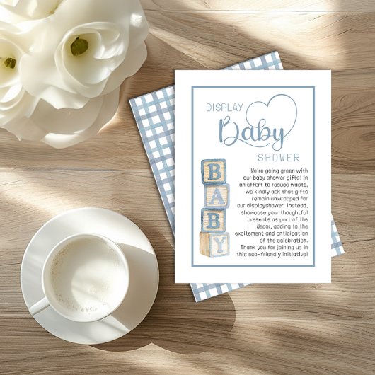 D'accompagnement Carte d'annonce de douche « Dusty Blue Display » p