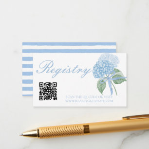 D'accompagnement Carte d'annonce de liste de mariage aux hortensias