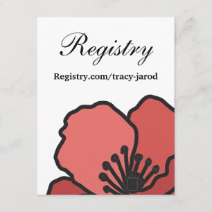 D'accompagnement Carte d'annonce de liste de mariage florale avec c