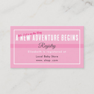 D'accompagnement Carte d'annonce de liste de naissance rose Nouvell