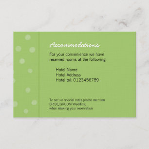 D'accompagnement Carte d'annonce de mariage aux points verts peints