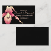 D'accompagnement Carte d'annonce de réception d'orchidée Cypripediu (Devant / Derrière)